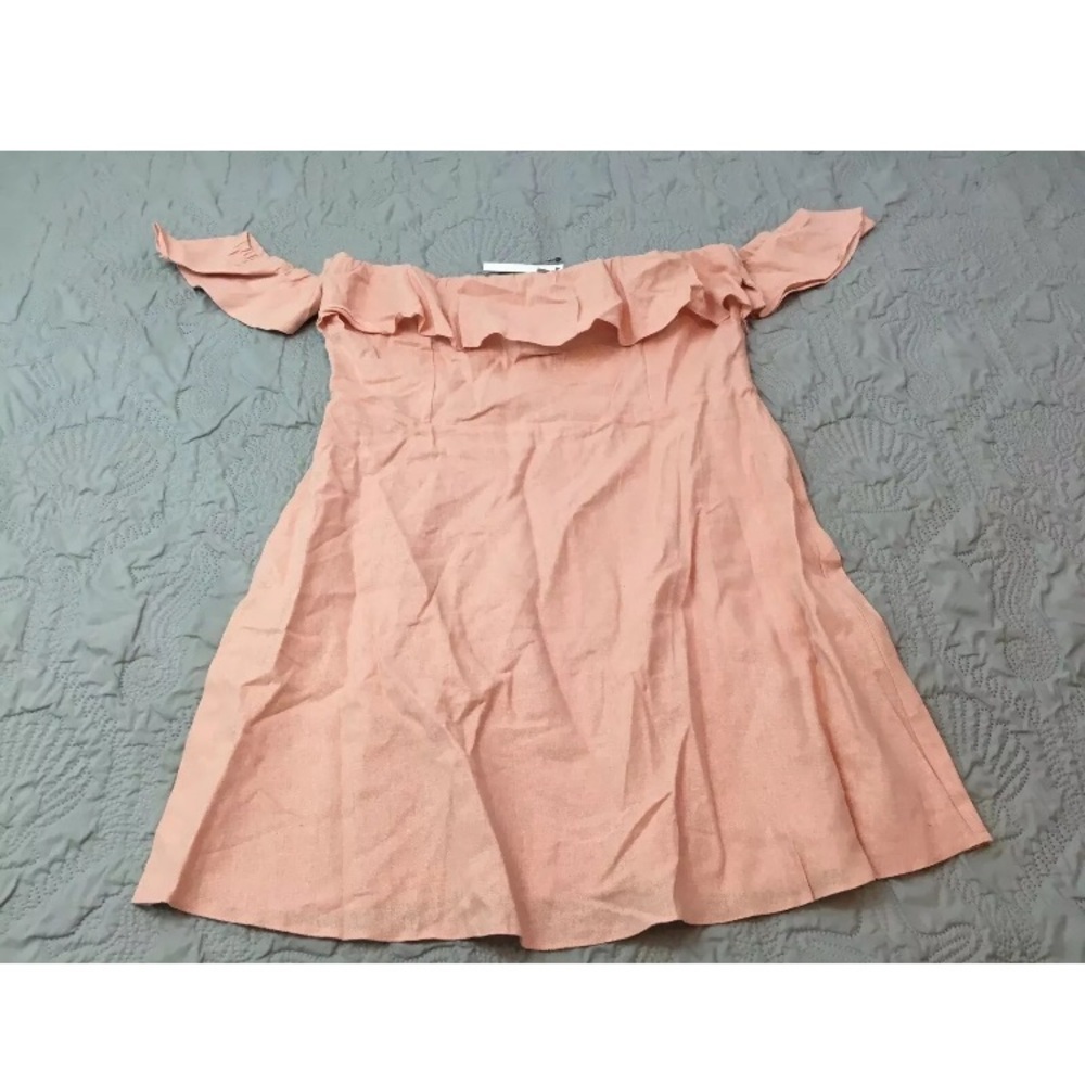 ASOS Pink mini dress 12 NWT off the shoulder skate